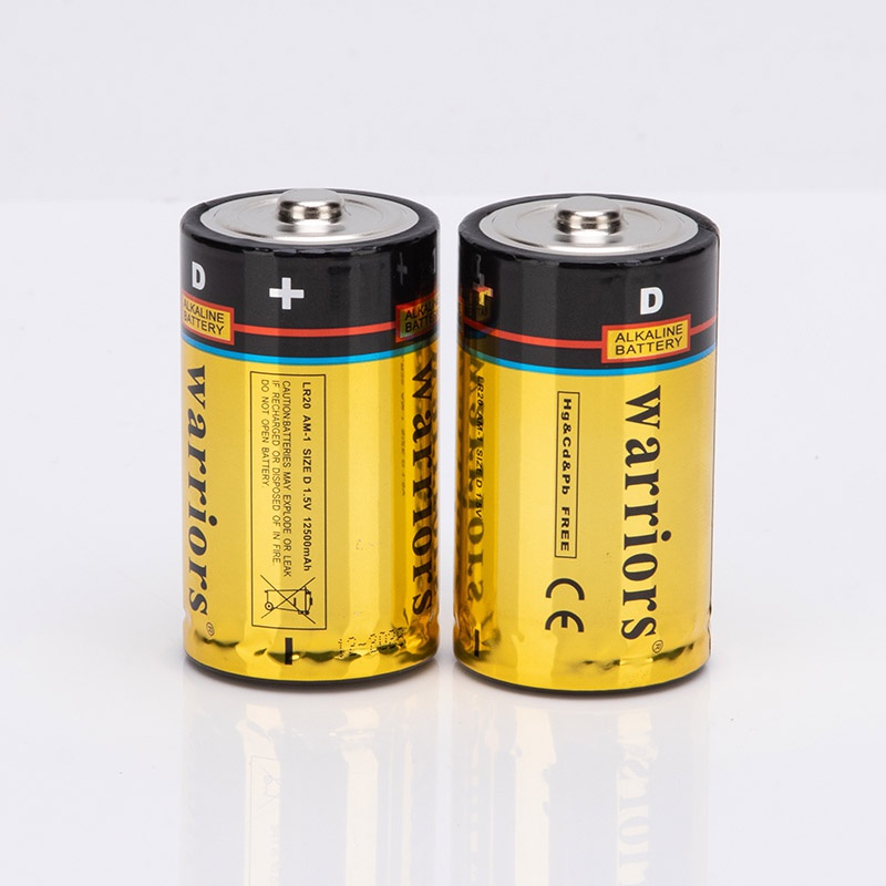 High-capacity Industrial Alkaline LR20 D Batteries