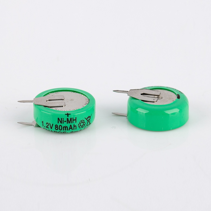 NIMH Rechargeable Button Cell Battery 1.2V 80mah