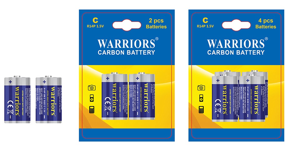 High-capacity Industrial Carbon C R14P Batteries